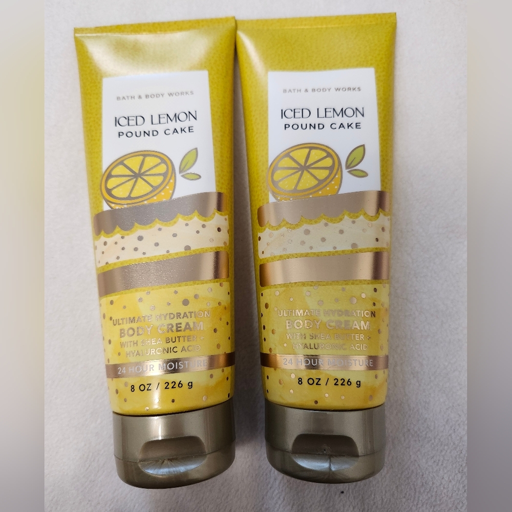 NEW Bath and Body Works Iced Lemon Poundcake body cream